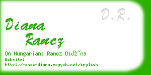 diana rancz business card